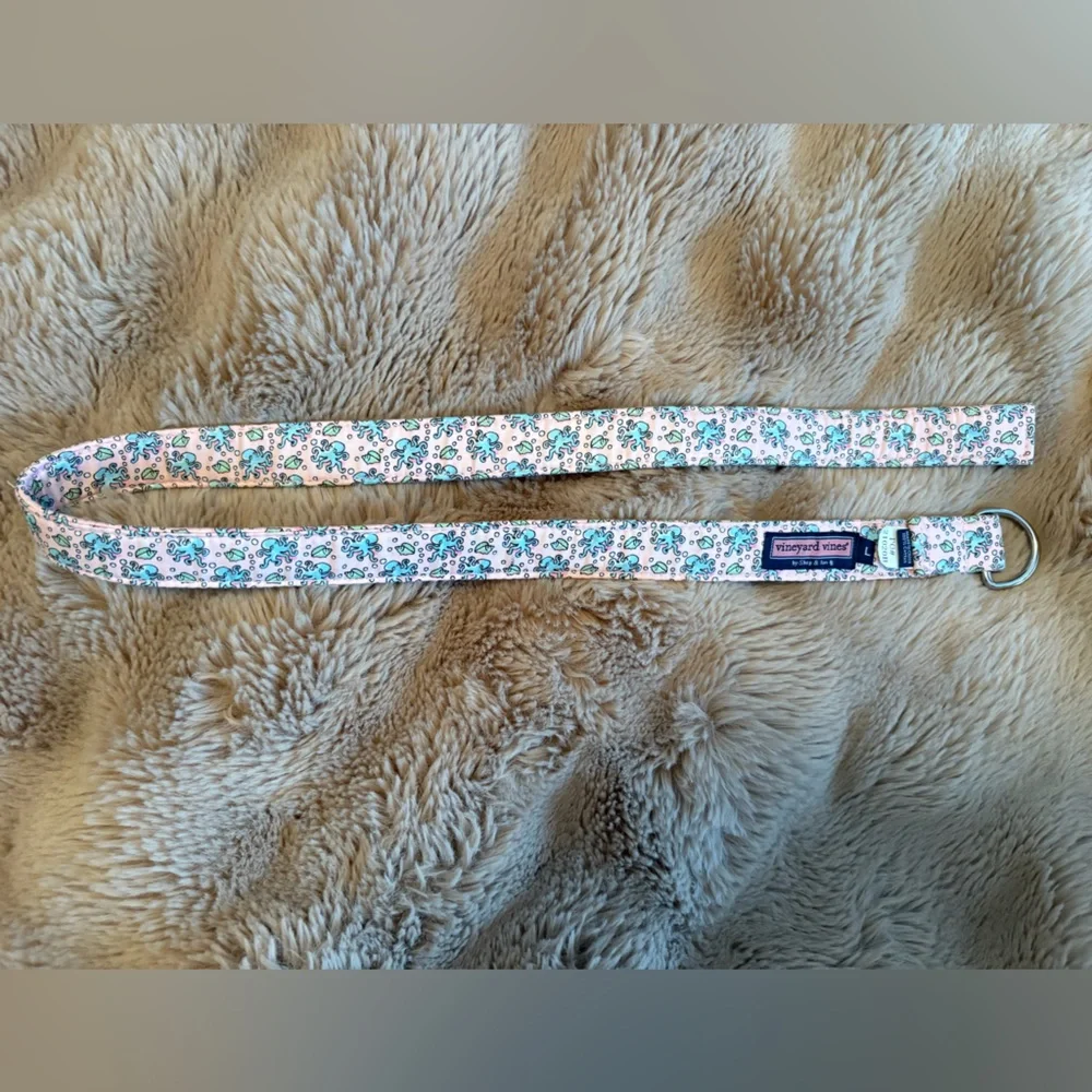 NWOT VINEYARD VINES Pink D-ring Octopus Shell Belt Girls Sz Large